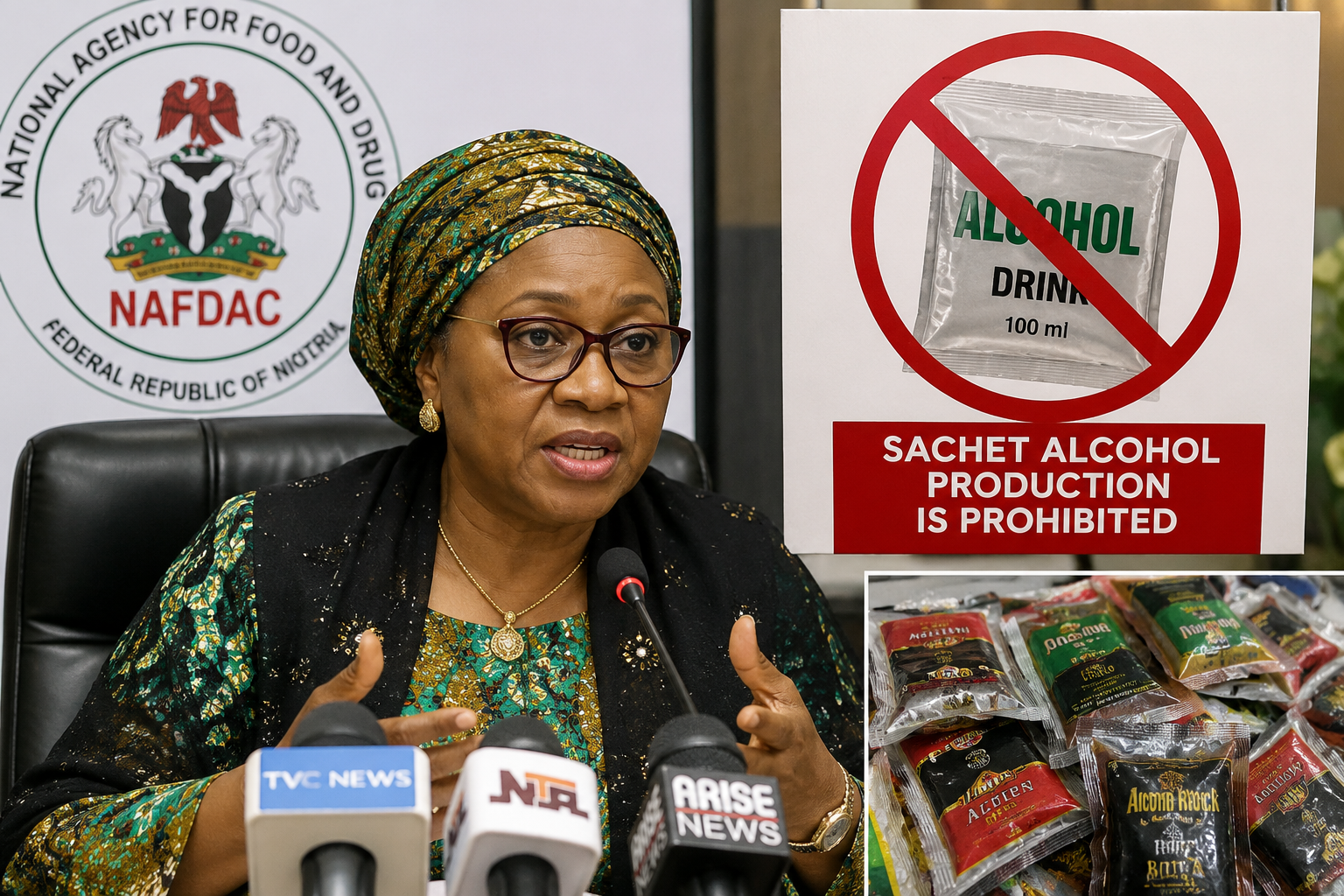 NAFDAC Weighs Sanctions as Manufacturers Defy Sachet Alcohol Ban