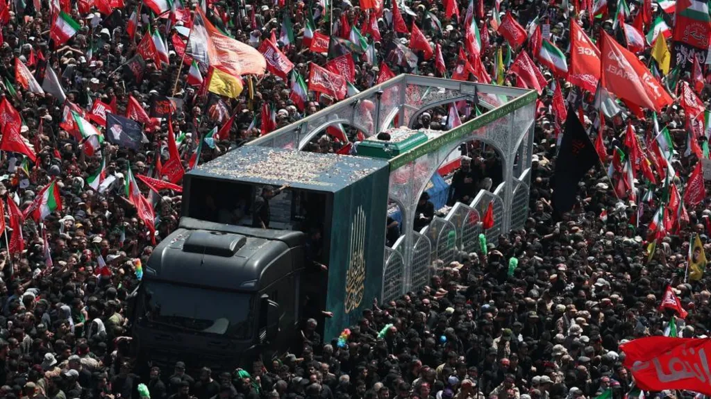 Huge Crowds Fill Tehran Streets for Ayatollah Ali Khamenei’s Funeral Procession