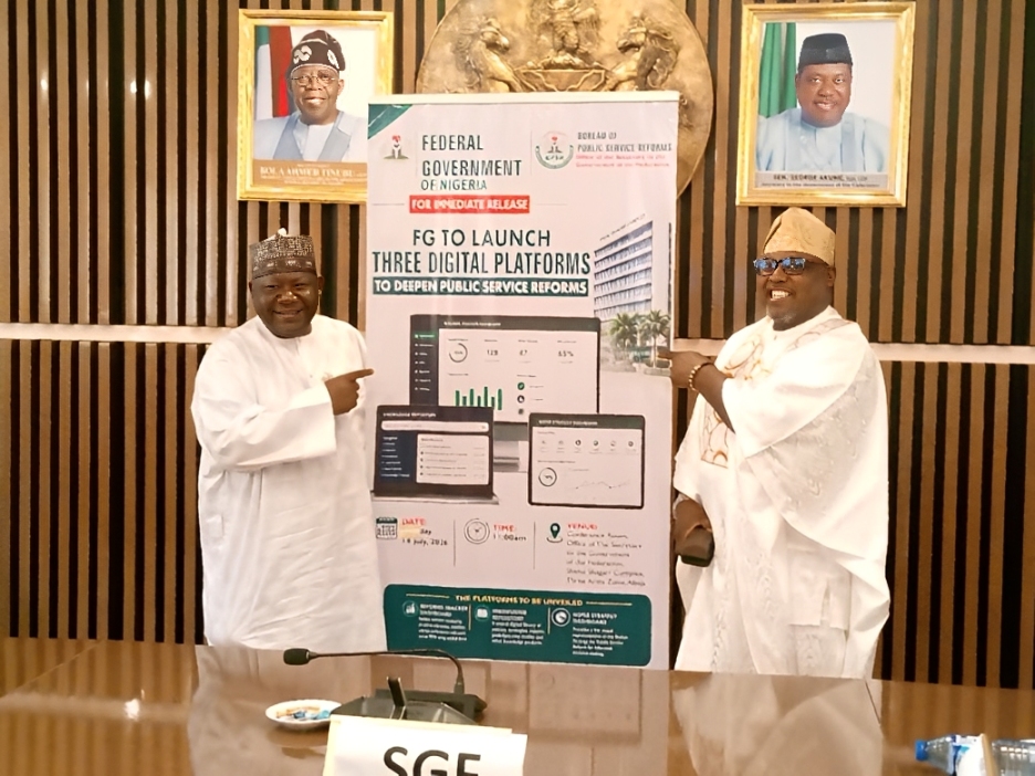 FG Launches Three Digital Platforms to Boost Public Service Reforms and Accountability.