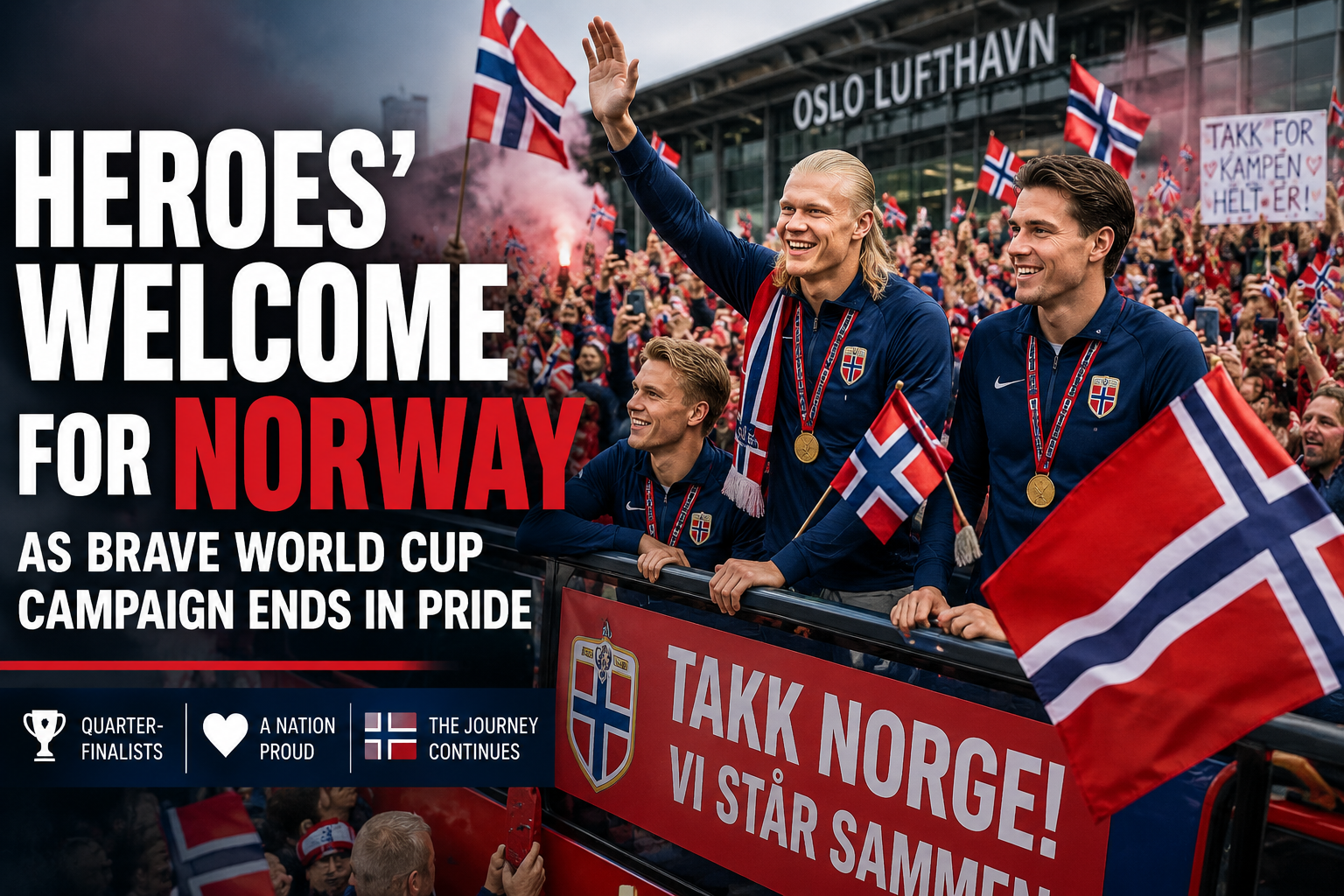 Heroes’ Welcome for Norway as Brave World Cup Campaign Ends in Pride