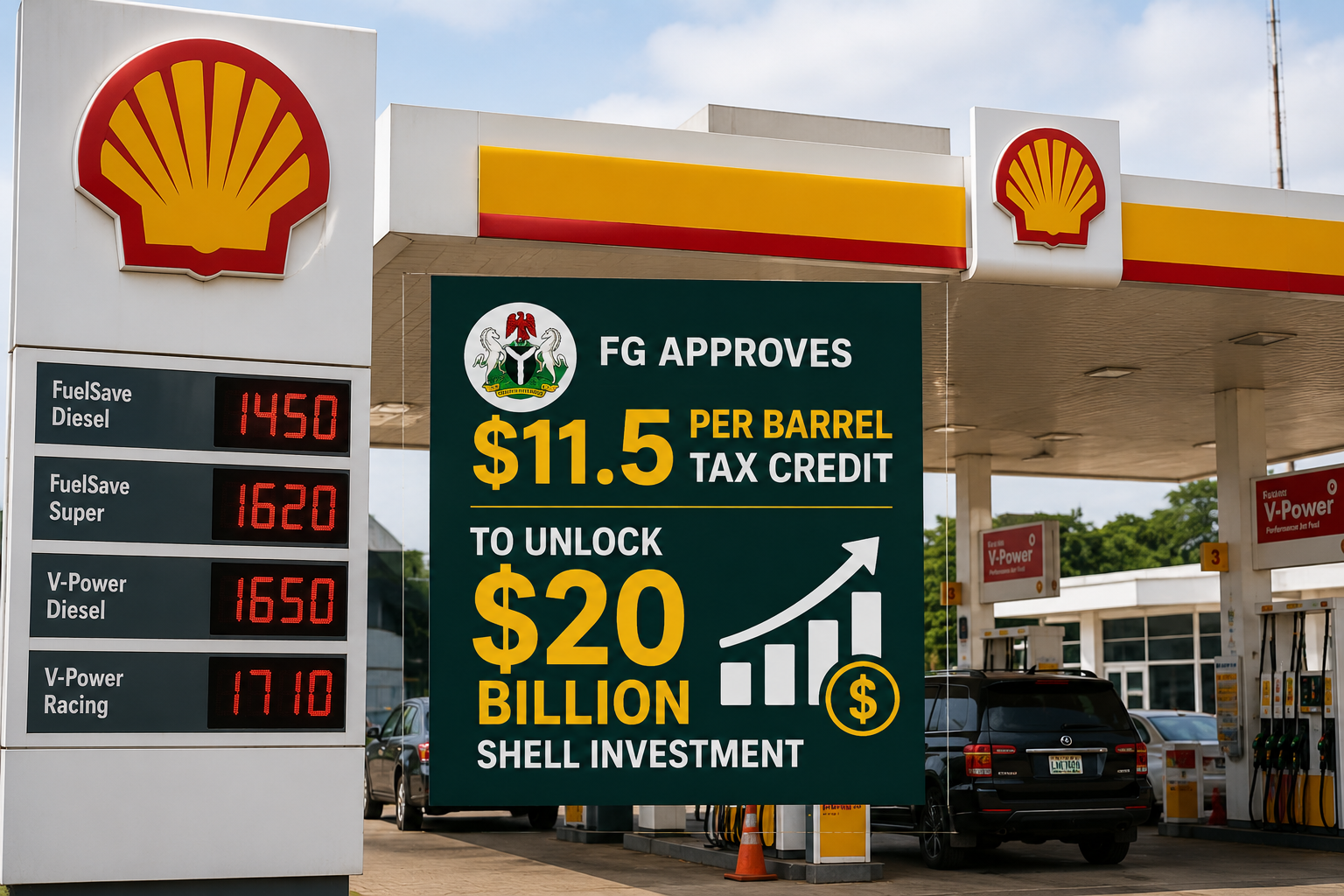 FG Approves $11.5 Per Barrel Tax Credit to Unlock $20 Billion Shell Investment