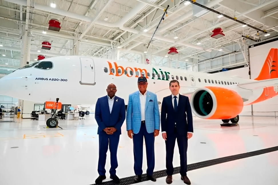 Eno Inspects Ibom Air’s Third Airbus A220-300 Ahead of Delivery