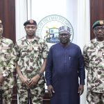 Fintiri Receives New Military Commanders, Pledges Support for Security.