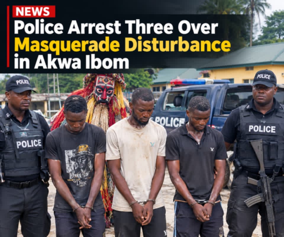 Police Arrest Three Over Masquerade Disturbance In Akwa Ibom
